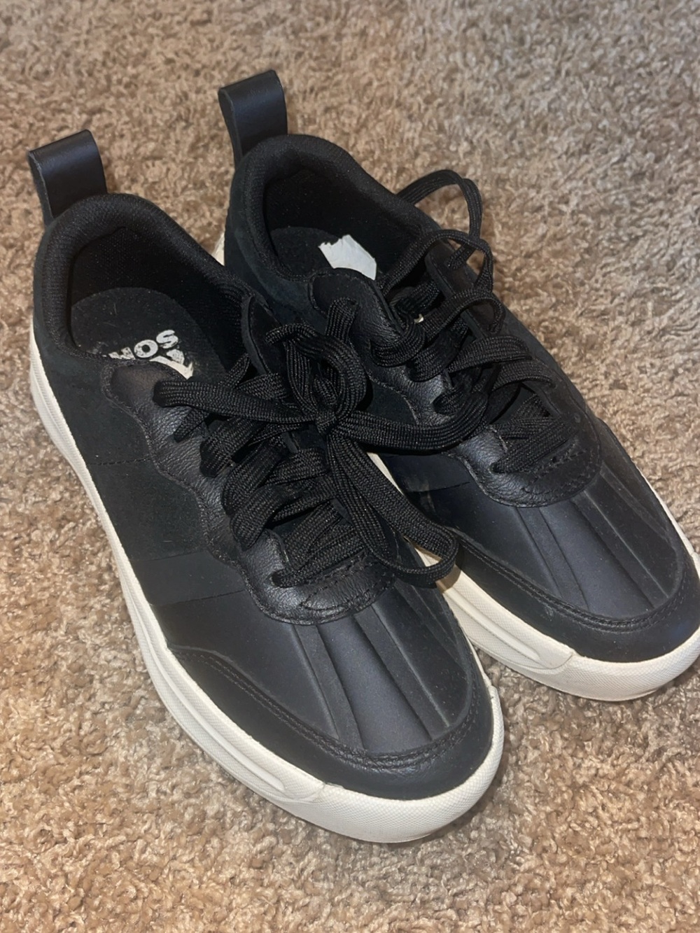 Sorel Black Casual Lace-Up Sneakers